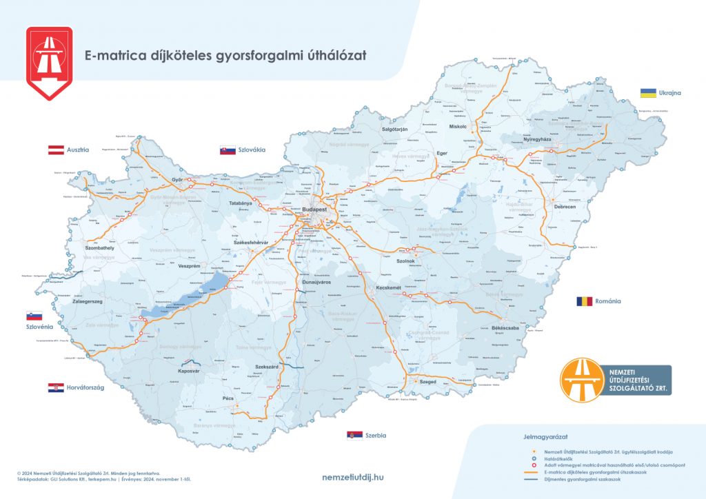 Magyarország díjfizetős autópályái 2025